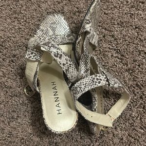 Hannah heeled shoes snake skin